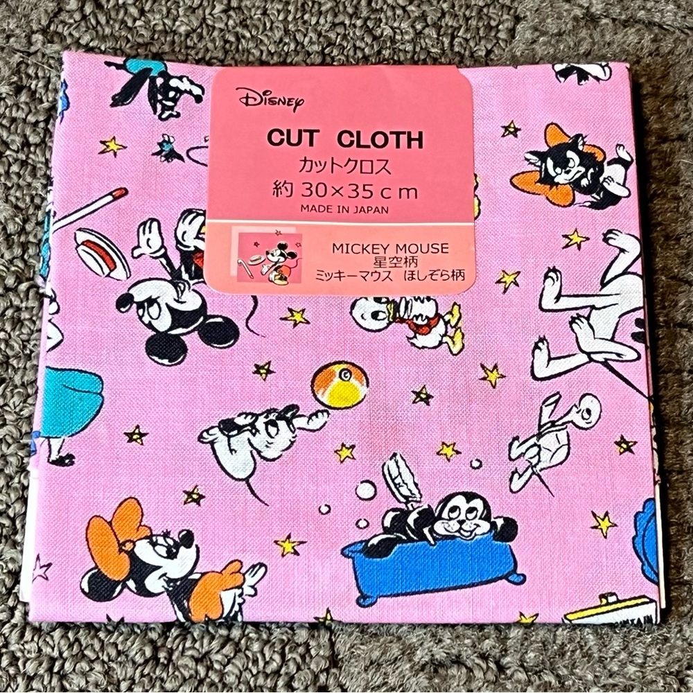 Disney Mickey & Friends Cut Cloth Fabric Sewing Crafts Japan Exclusive Official